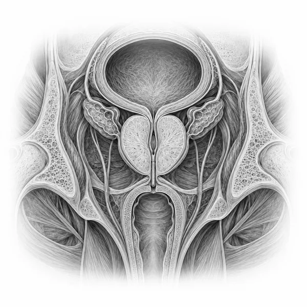 Anatomische Illustration: Prostata-mpMRT